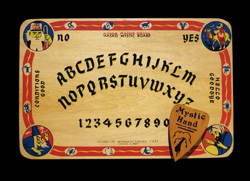 Hasko Mystic Board (blue zodiac)-Haskelite Manufacturing Corp, Chicago, IL c. 1940