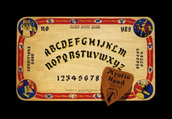 Hasko Mystic Board (small blue zodiac)-Haskelite Manufacturing Corp, Chicago, IL c. 1940